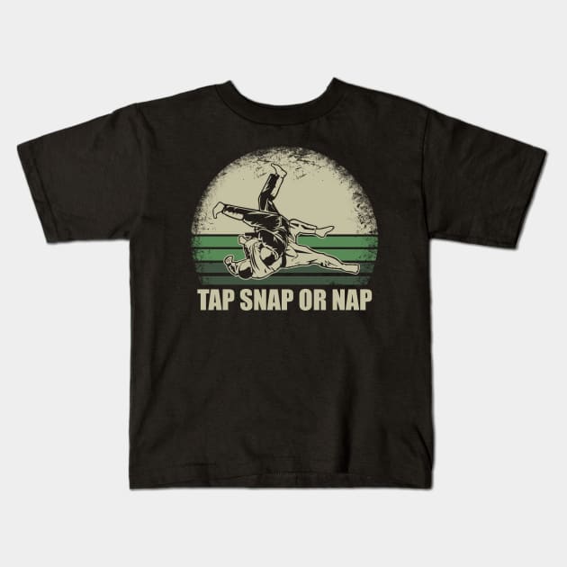 Jiu Jitsu Nap Kids T-Shirt by Cooldruck